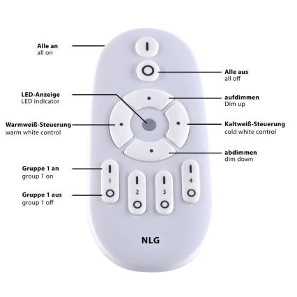 Leuchten Direkt 15571-16 - LED Aptumšojams griestu gaismeklis FLAT LED/23,5W/230V 2700-5000K + tālvadības pults