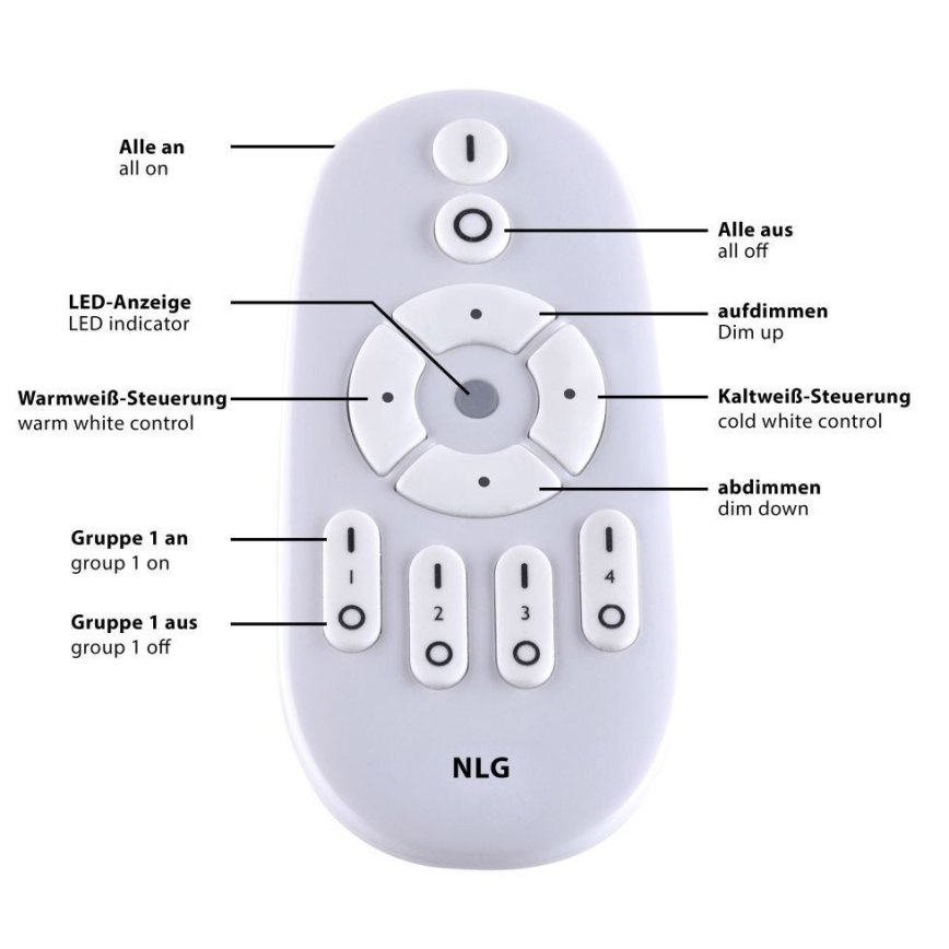 Leuchten Direkt 15571-16 - LED Aptumšojams griestu gaismeklis FLAT LED/23,5W/230V 2700-5000K + tālvadības pults
