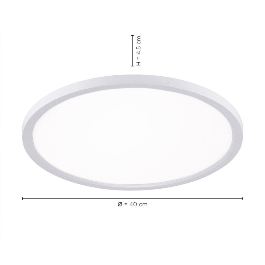 Leuchten Direkt 15571-16 - LED Aptumšojams griestu gaismeklis FLAT LED/23,5W/230V 2700-5000K + tālvadības pults