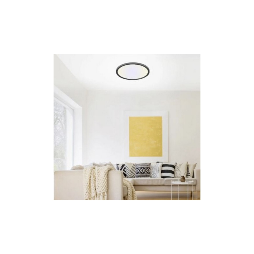 Leuchten Direkt 15571-18 - LED aptumšojams griestu gaismeklis FLAT LED/23,5W/230V 2700-5000K + tālvadības pults