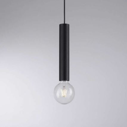 Leuchten Direkt 15617-18 - Lustra ar auklu BRUNA 1xE27/60W/230V melna