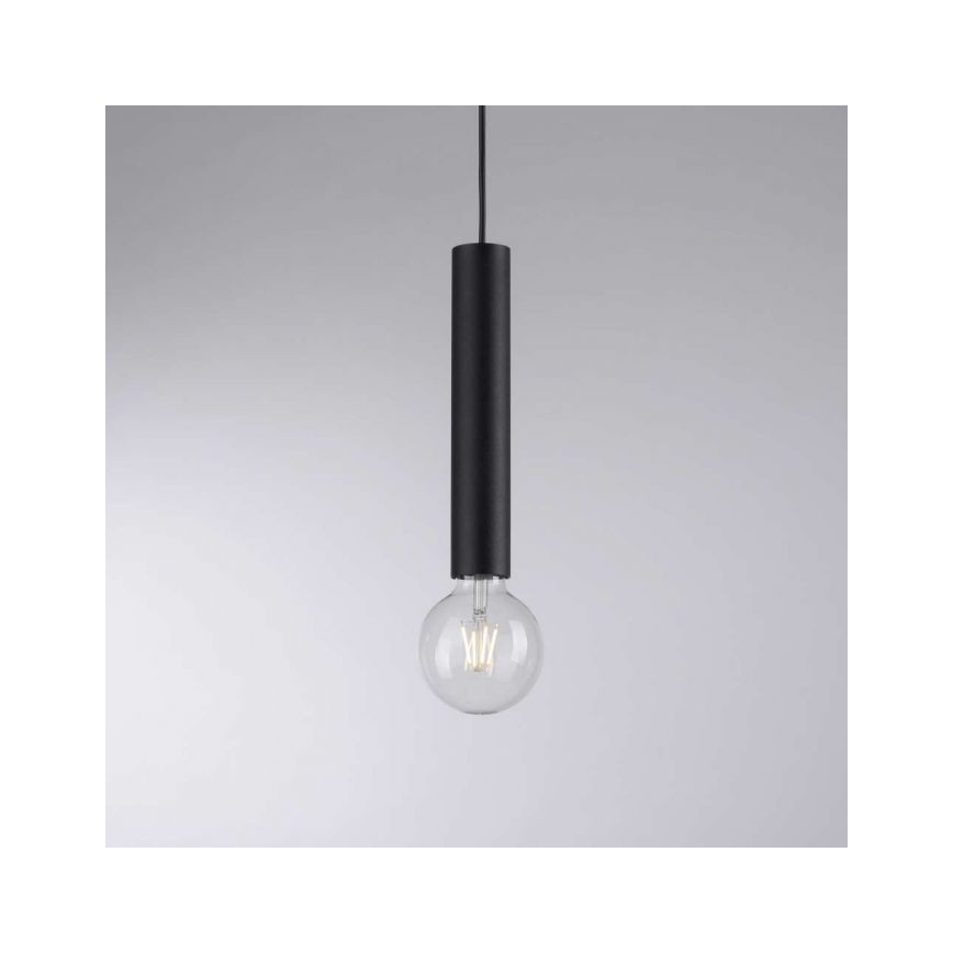 Leuchten Direkt 15617-18 - Lustra ar auklu BRUNA 1xE27/60W/230V melna