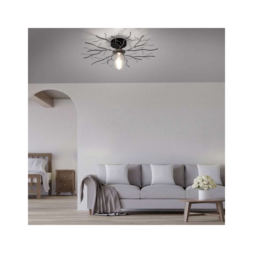Leuchten Direkt 15638-18 - Virsapmetuma lustra LIMB 1xE27/40W/230V melna