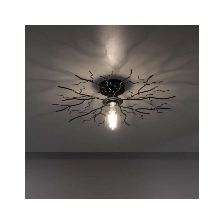 Leuchten Direkt 15638-18 - Virsapmetuma lustra LIMB 1xE27/40W/230V melna