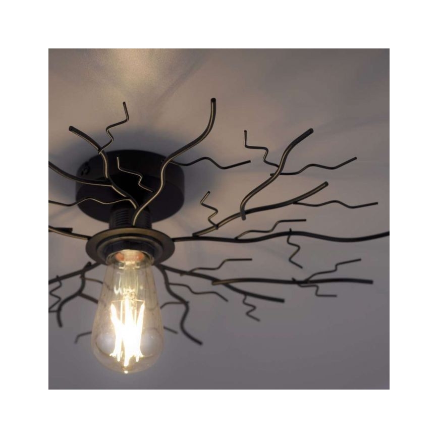 Leuchten Direkt 15638-18 - Virsapmetuma lustra LIMB 1xE27/40W/230V melna