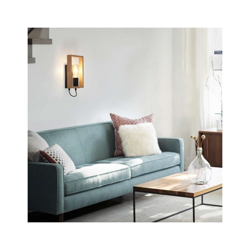 Leuchten Direkt 15654-18 - Sienas lampa FRANKY 1xE27/60W/230V akācija