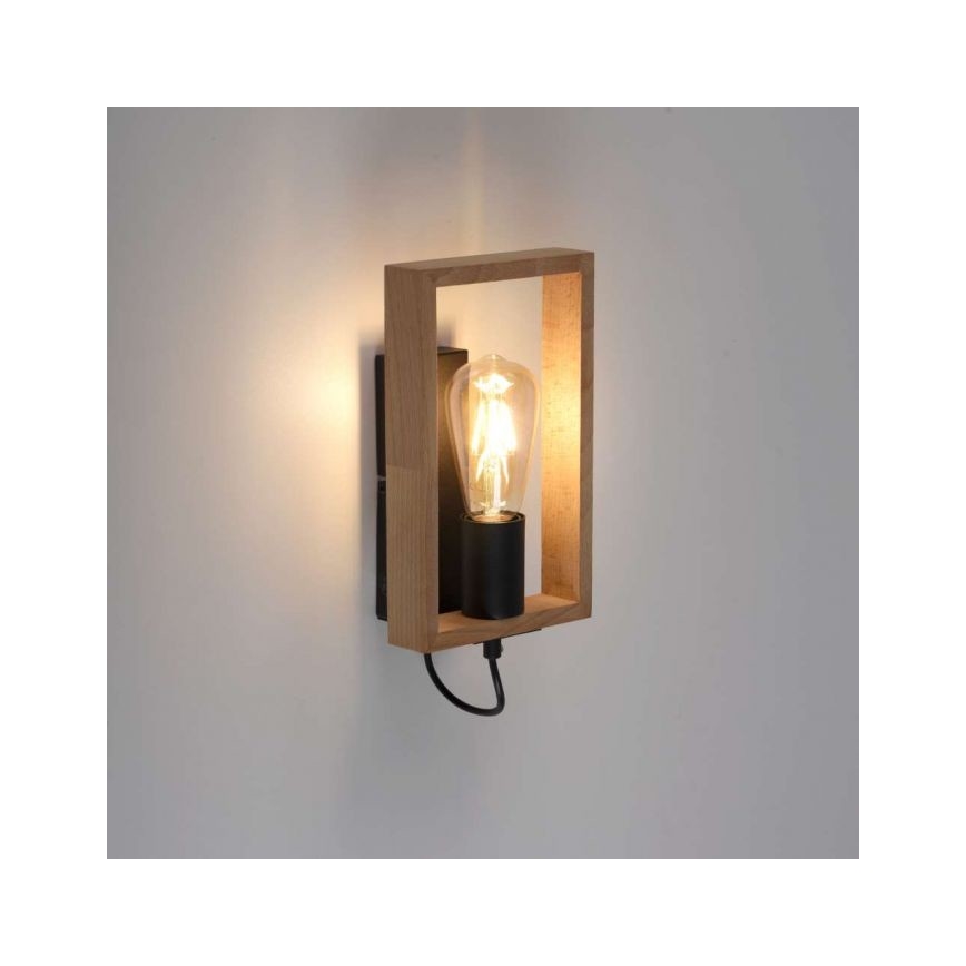 Leuchten Direkt 15654-18 - Sienas lampa FRANKY 1xE27/60W/230V akācija