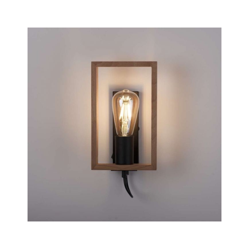 Leuchten Direkt 15654-18 - Sienas lampa FRANKY 1xE27/60W/230V akācija