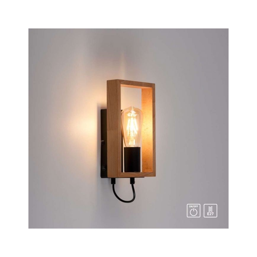Leuchten Direkt 15654-18 - Sienas lampa FRANKY 1xE27/60W/230V akācija