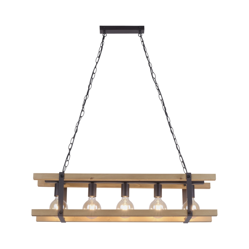 Leuchten Direkt 15685-79 - Lustra ar ķēdi EDITH 5xE27/60W/230V priede