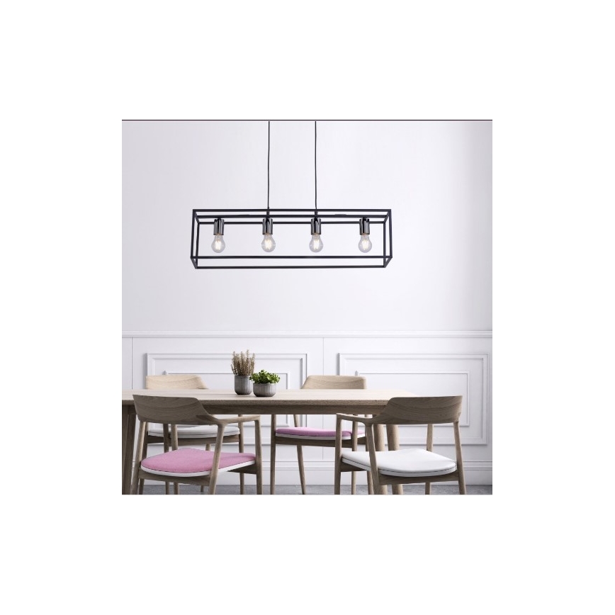 Leuchten Direkt 15854-18 - Lustra ar auklu FABIO 4xE27/60W/230V