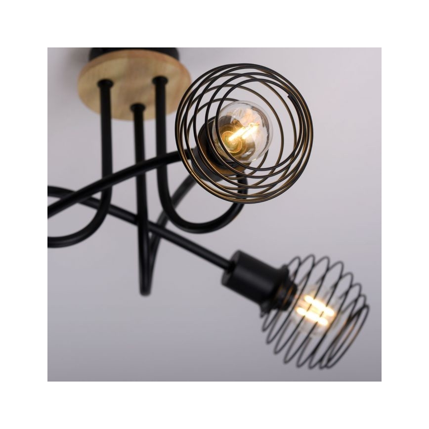 Leuchten Direkt 15923-79 - Virsapmetuma lustra EUGEN 3xE14/40W/230V ozols