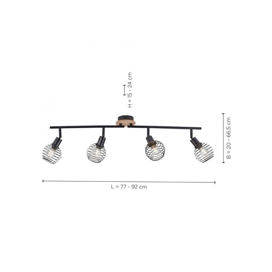 Leuchten Direkt 15924-79 - Starmetis EUGEN 4xE14/40W/230V ozols
