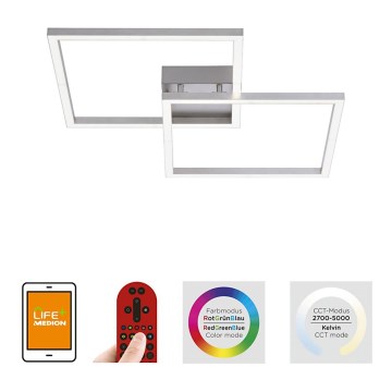 Leuchten Direkt 16429-55 - LED RGB Aptumšojams griestu gaismeklis LOLA 2xLED/12,5W/230V Tuya + TP