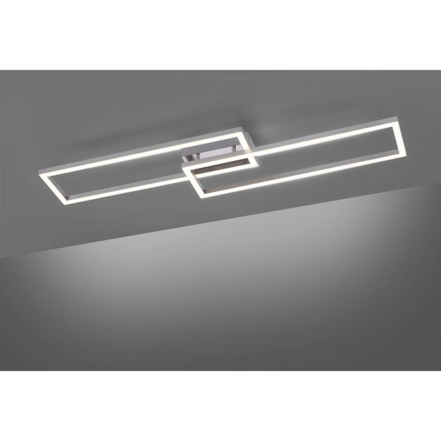 Leuchten Direkt 16430-55 - LED RGBW regulējama griestu lampa MAXI 2xLED/18W/230V 2700-5000K matēta hroma apdare + tālvadība