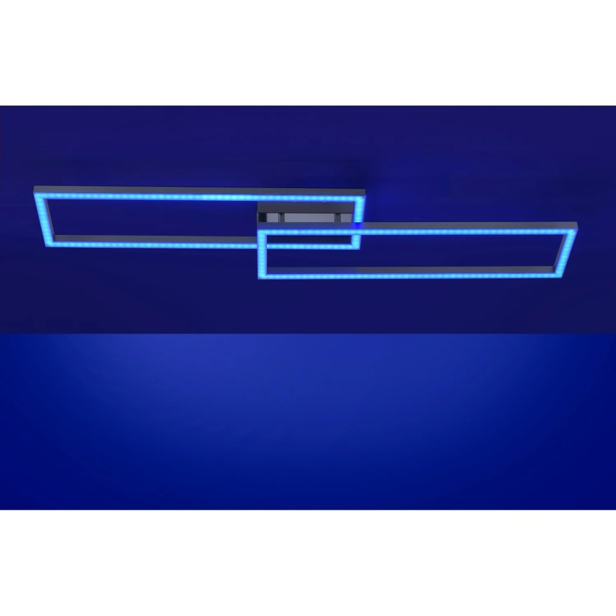 Leuchten Direkt 16430-55 - LED RGBW regulējama griestu lampa MAXI 2xLED/18W/230V 2700-5000K matēta hroma apdare + tālvadība