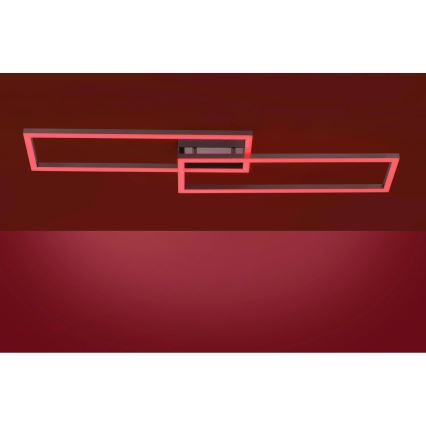 Leuchten Direkt 16430-55 - LED RGBW regulējama griestu lampa MAXI 2xLED/18W/230V 2700-5000K matēta hroma apdare + tālvadība