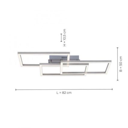 Leuchten Direkt 16431-55 - LED RGB Aptumšojama virsapmetuma lustra MAXI LED/27W/230V + tālvadības pults