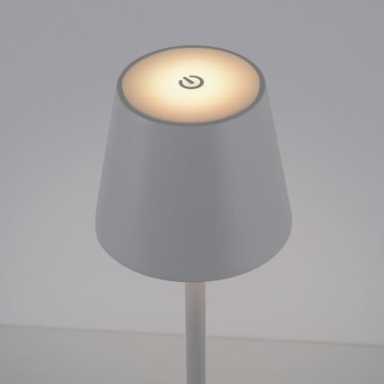 Leuchten Direkt 19250-16 - LED Aptumšojama uzlādējama āra galda lampa EURIA LED/3W/5V 2600 mAh IP54 balta