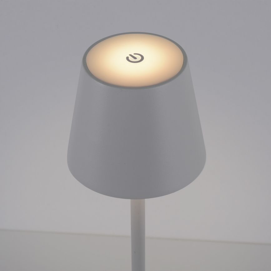 Leuchten Direkt 19250-16 - LED Aptumšojama uzlādējama āra galda lampa EURIA LED/3W/5V 2600 mAh IP54 balta