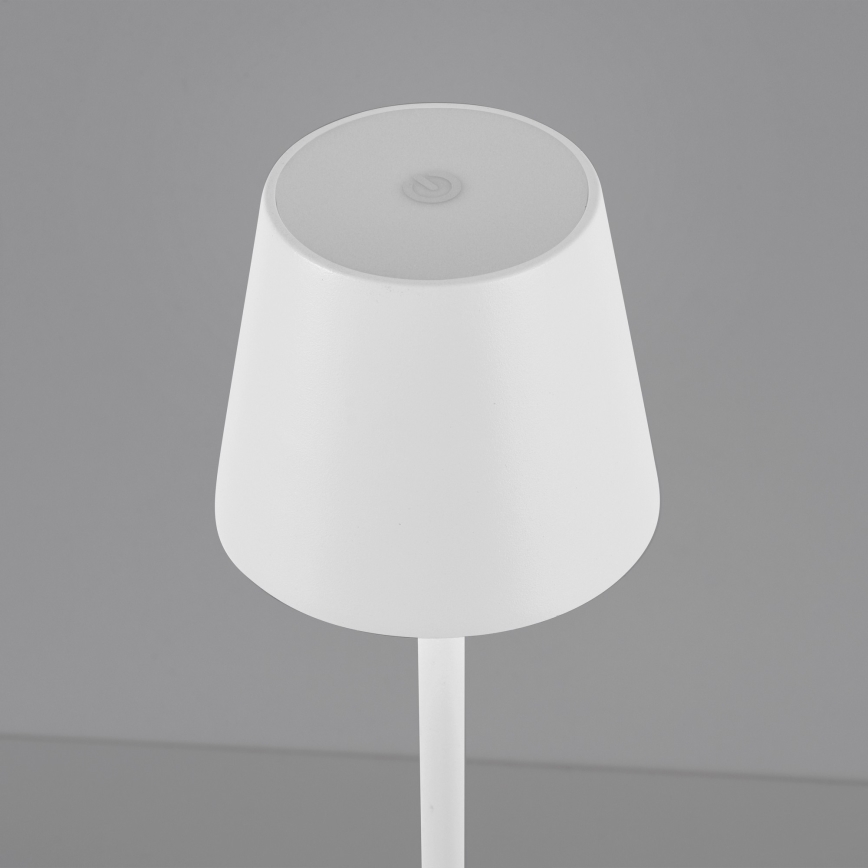 Leuchten Direkt 19250-16 - LED Aptumšojama uzlādējama āra galda lampa EURIA LED/3W/5V 2600 mAh IP54 balta