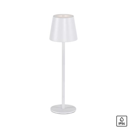 Leuchten Direkt 19250-16 - LED Aptumšojama uzlādējama āra galda lampa EURIA LED/3W/5V 2600 mAh IP54 balta