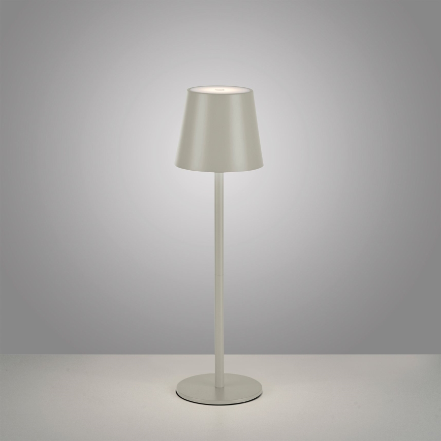 Leuchten Direkt 19250-40 - LED Aptumšojama uzlādējama āra galda lampa EURIA LED/3W/5V 2600 mAh IP54 pelēka
