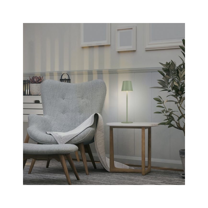 Leuchten Direkt 19250-43 - LED Aptumšojama uzlādējama āra galda lampa EURIA LED/3W/5V IP54 zaļa