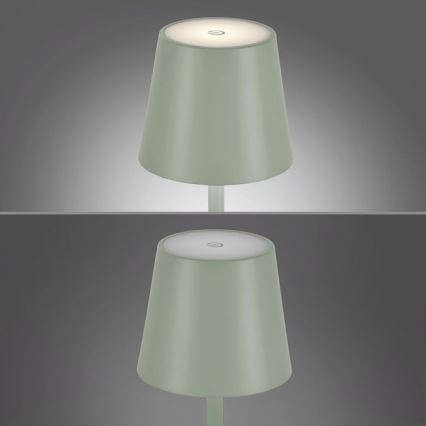 Leuchten Direkt 19250-43 - LED Aptumšojama uzlādējama āra galda lampa EURIA LED/3W/5V IP54 zaļa