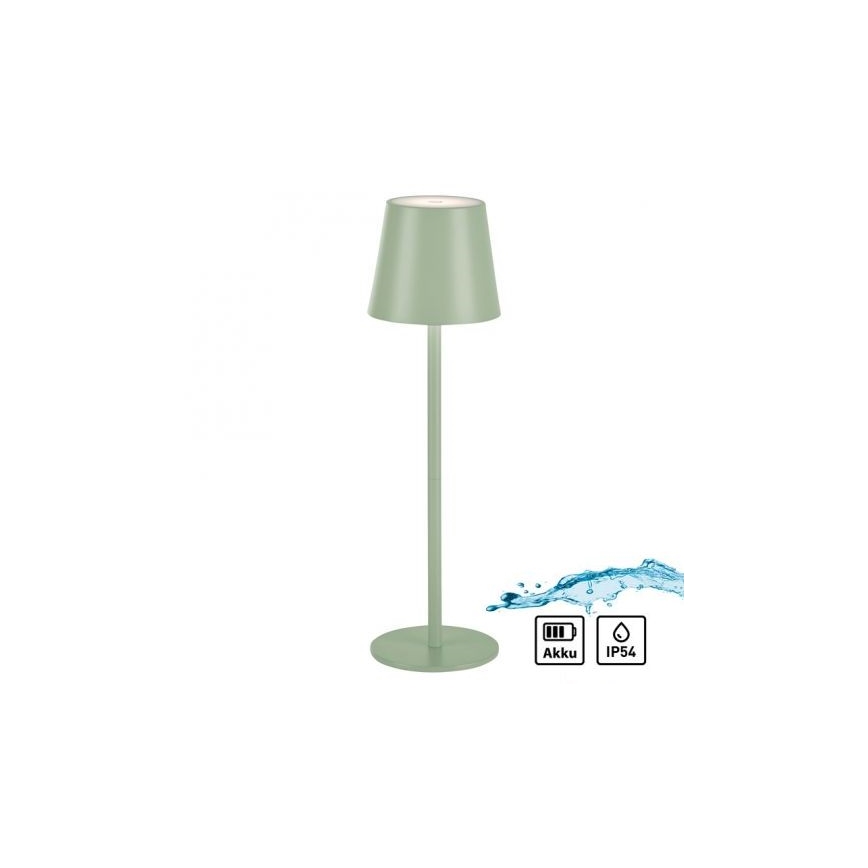 Leuchten Direkt 19250-43 - LED Aptumšojama uzlādējama āra galda lampa EURIA LED/3W/5V IP54 zaļa