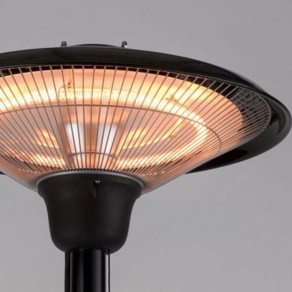 Leuchten Direkt 99501-18 - Āra sildierīce GLOW 1500-3000W/230V 1,87 m IP34 melna