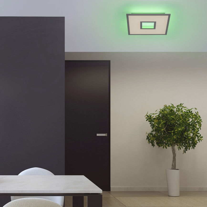 Leuchten Direkt 11645-16 - LED RGB Aptumšojama griestu lampa RECESS LED/22,5W/230V + LED/5W + tālvadības pults