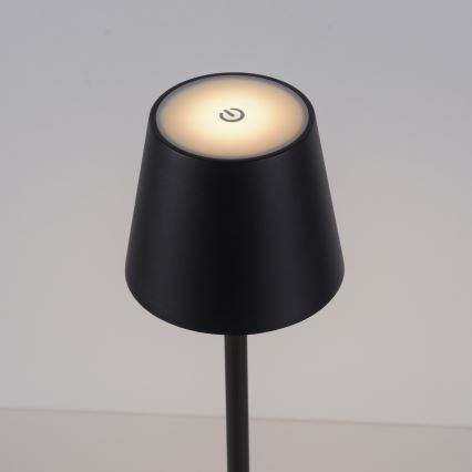 Leuchten Direkt 19250-18 - LED Aptumšojama uzlādējama āra galda lampa EURIA LED/3W/5V 2600 mAh IP54 melna