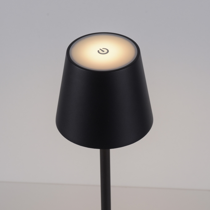 Leuchten Direkt 19250-18 - LED Aptumšojama uzlādējama āra galda lampa EURIA LED/3W/5V 2600 mAh IP54 melna