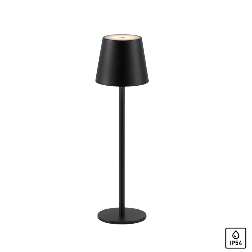 Leuchten Direkt 19250-18 - LED Aptumšojama uzlādējama āra galda lampa EURIA LED/3W/5V 2600 mAh IP54 melna