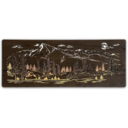 Li-Go 23524/DUB2 - Regulējama LED sienas dekorācija LED/24W/230V 130x50 cm ozols/kalnu kotedža