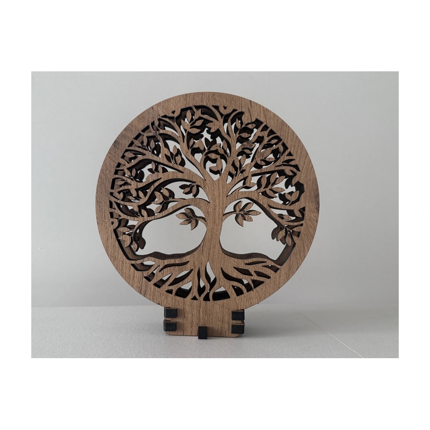 Li-Go 23577/DUB2 - LED galda dekorācija ar regulējamu spilgtumu LED/12W/230V 20x22 cm ozols/Dzīvības koks