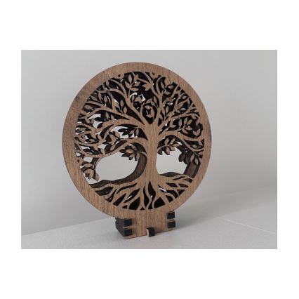 Li-Go 23577/DUB2 - LED galda dekorācija ar regulējamu spilgtumu LED/12W/230V 20x22 cm ozols/Dzīvības koks