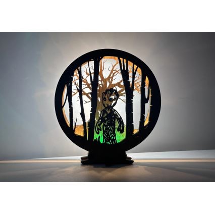 Li-Go 23613/DUB2 - LED regulējama galda dekorācija LED/12W/230V 20x22 cm ozols/Grut