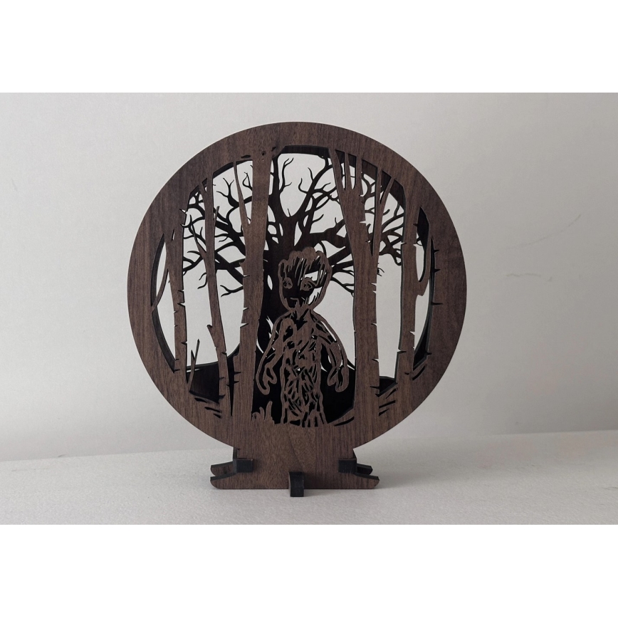 Li-Go 23613/DUB2 - LED regulējama galda dekorācija LED/12W/230V 20x22 cm ozols/Grut