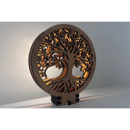 Li-Go 23648/DUB2 - Regulējama LED galda dekorācija LED/12W/230V 30x31 cm ozols/Dzīvības koks