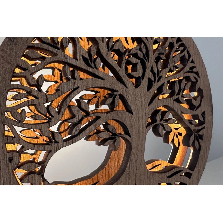 Li-Go 23648/DUB2 - Regulējama LED galda dekorācija LED/12W/230V 30x31 cm ozols/Dzīvības koks