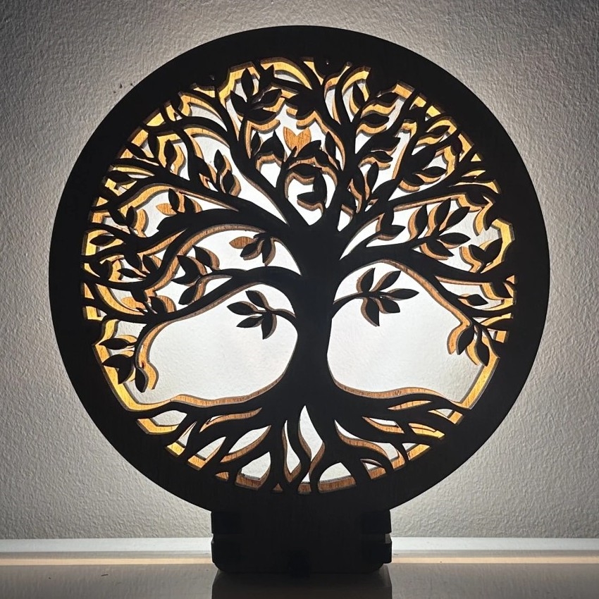 Li-Go 23648/DUB2 - Regulējama LED galda dekorācija LED/12W/230V 30x31 cm ozols/Dzīvības koks