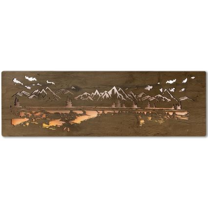 Li-Go 4778/A/4 - Regulējama LED sienas dekorācija LED/10W/5V 30000 mAh 120x40 cm ozols/Ezers