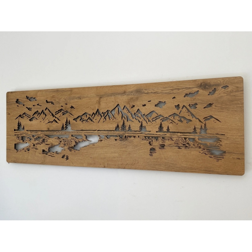 Li-Go 4778/A/4 - Regulējama LED sienas dekorācija LED/10W/5V 30000 mAh 120x40 cm ozols/Ezers