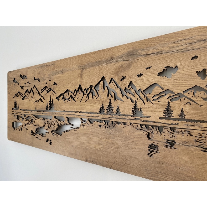 Li-Go 4778/A/4 - Regulējama LED sienas dekorācija LED/10W/5V 30000 mAh 120x40 cm ozols/Ezers