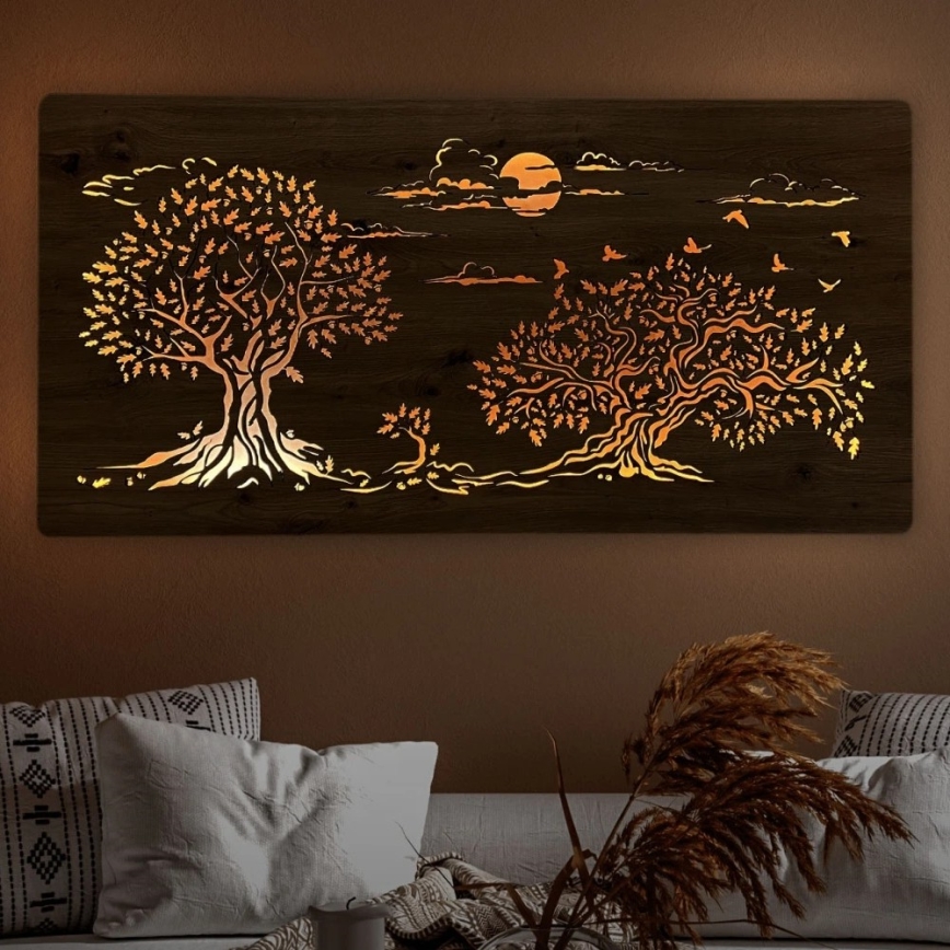 Li-Go 5307/DUB2 - LED regulējama sienas dekorācija LED/24W/230V 120x60 cm ozols/Trīs ozoli