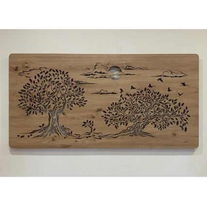 Li-Go 5307/DUB2 - LED regulējama sienas dekorācija LED/24W/230V 120x60 cm ozols/Trīs ozoli