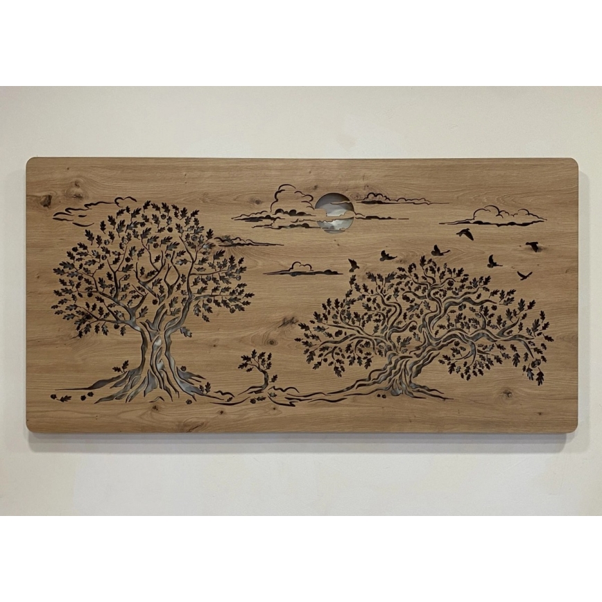 Li-Go 5307/DUB2 - LED regulējama sienas dekorācija LED/24W/230V 120x60 cm ozols/Trīs ozoli