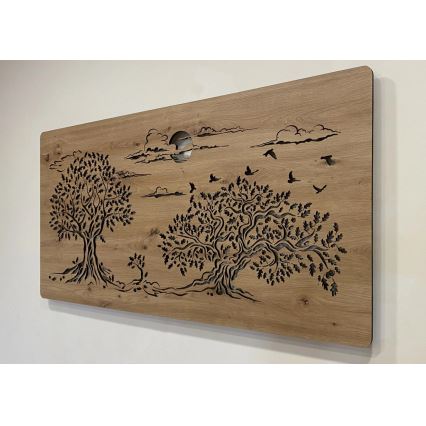 Li-Go 5307/DUB2 - LED regulējama sienas dekorācija LED/24W/230V 120x60 cm ozols/Trīs ozoli